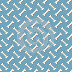 Dog bones seamless pattern. Bone endless background, a repeating texture. New year concept. Vector illustration.