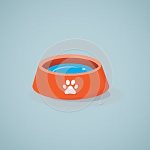 Dog bowl vector icon.