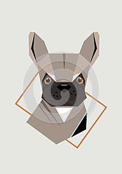 Dog. Breed of dogs. Geometric illustration