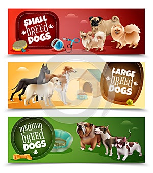 Dog Breeds Banner Set