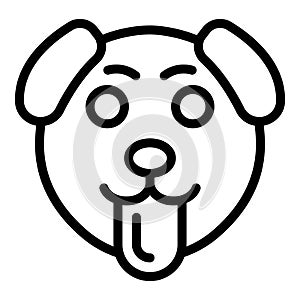 Dog canine icon outline vector. Cute puppy stay