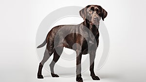 The dog or Canis lupus familiaris on white background