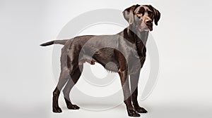 The dog or Canis lupus familiaris on white background