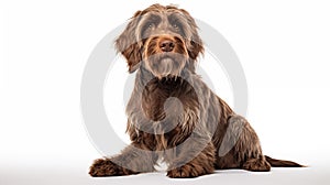 The dog or Canis lupus familiaris on white background