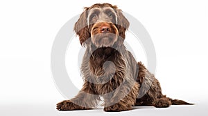 The dog or Canis lupus familiaris on white background