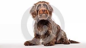 The dog or Canis lupus familiaris on white background