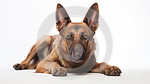 The dog or Canis lupus familiaris on white background