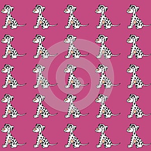 Dog card or cloth, pattern, repeating pattern,