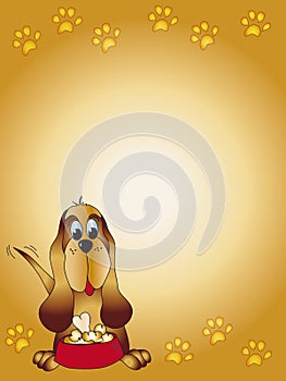 Dog cartoon card