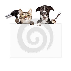 Dog and Cat Grooming Blank Sign