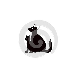 dog and cat illustration logo that looks friendly and