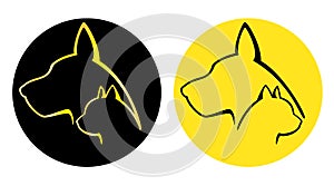 Dog and Cat logotypes photo