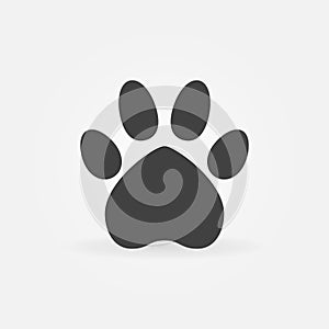 Dog or Cat Paw Print vector concept solid minimal icon