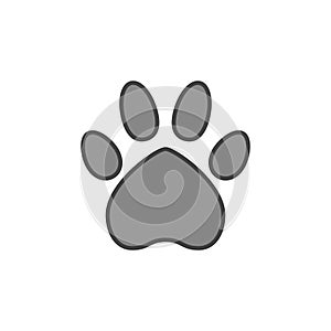 Dog or Cat Paw Print vector modern concept icon or sign
