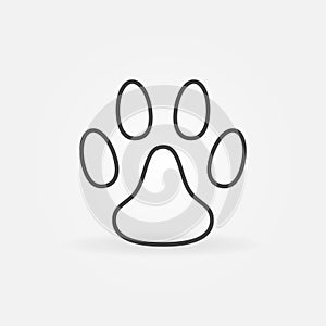 Dog or Cat Paw vector Footprint concept linear icon