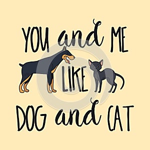 Dog and cat poster design