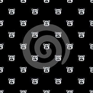 Dog cute face pattern black and white graphic