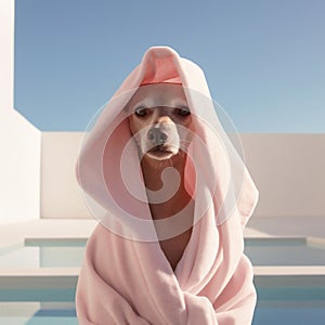 Dog cute pets animal puppy towel