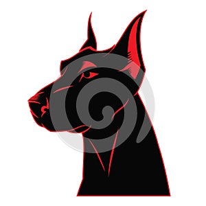 Dog doberman label