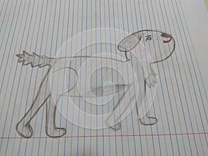 A dog drawn by Nika