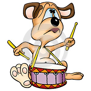 Dog drummer