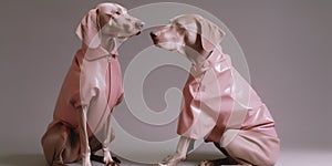 dog fashion latex funny stylish concept art animal colourful pet. Generative AI.