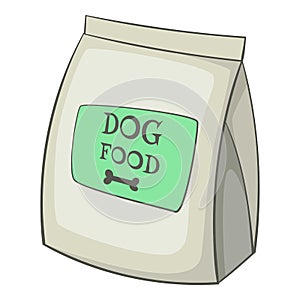 El perro comida bolsa icono diseno de pintura estilo 
