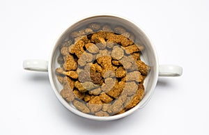 Dog food in a bowl