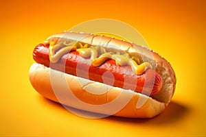 dog food sauce meat hot background bread sausage vegetable fast american. Generative AI.