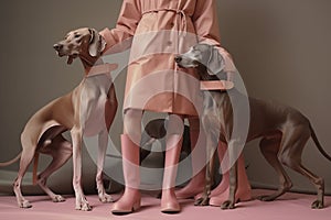 dog funny stylish art animal latex concept colourful fashion pet. Generative AI.