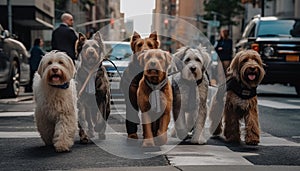 Dog gang on the city streets