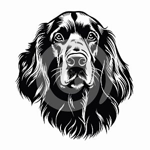 Dog head logo vector eps. Dog head black white illustration. Dog head icon