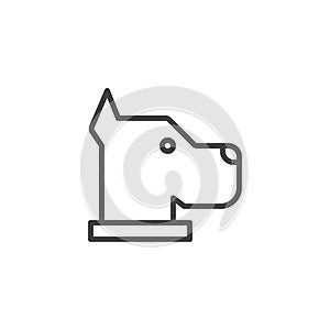 Dog head outline icon