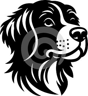 dog head silhouette vector illustration