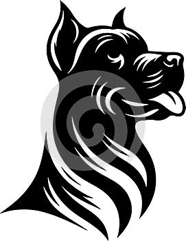 dog head silhouette vector illustration