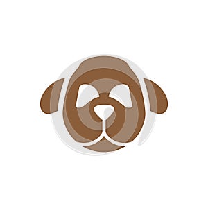 Dog head symbol silhouette