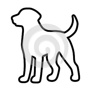 Dog icon, pet face profile vector silhouette glyph pictogram