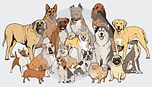 Dog illustration collection.