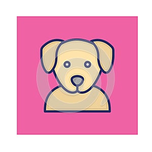 Dog Isolated Vector icon that can be easily modified or edited