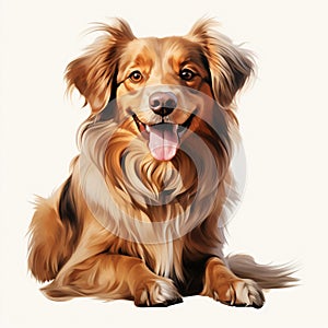 Dog isolated on white background