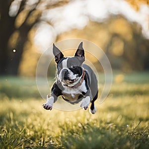 a dog jumps to catch the fris while on an otherwise empty field