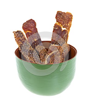 Dog Lamb Jerky Strips in Container