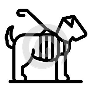 Dog leash icon outline vector. Walk pet