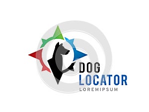 Dog Locator logo symbol or icon template