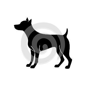 Dog Logo of Animal Pet silhouette clipart