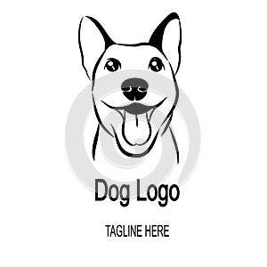 Dog logo and icon design vector.