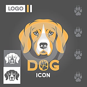 Dog logo and icon. Vector illustration