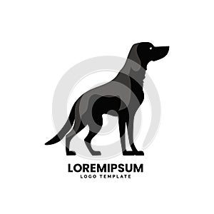 Dog logo isolated on white background. Dog pet logo design template.