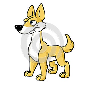 Dog looking carefully animal character  cartoon illustration