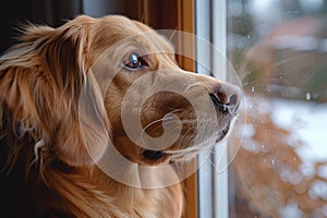Dog Looking Out Window